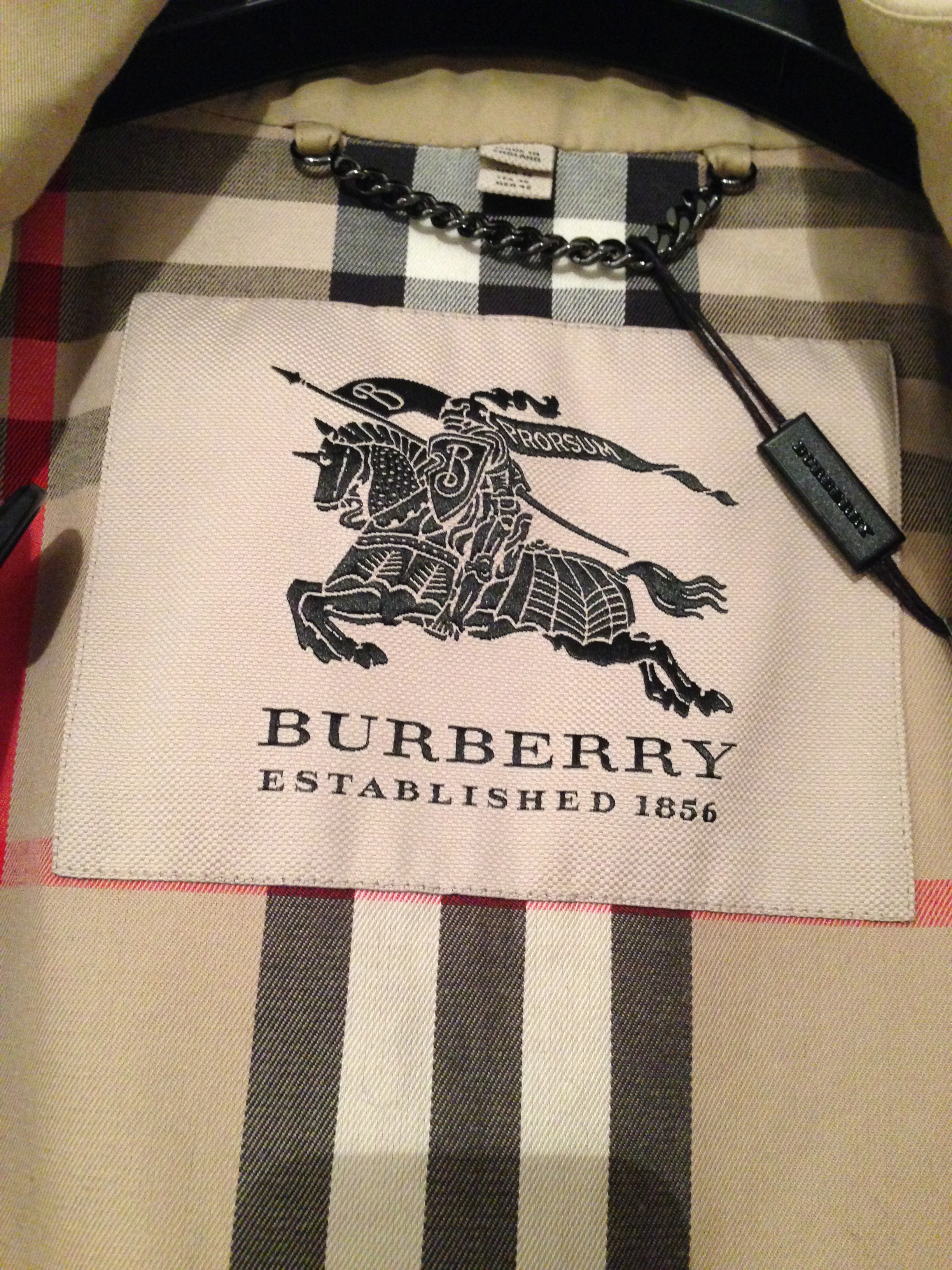 burberry trench coat tag